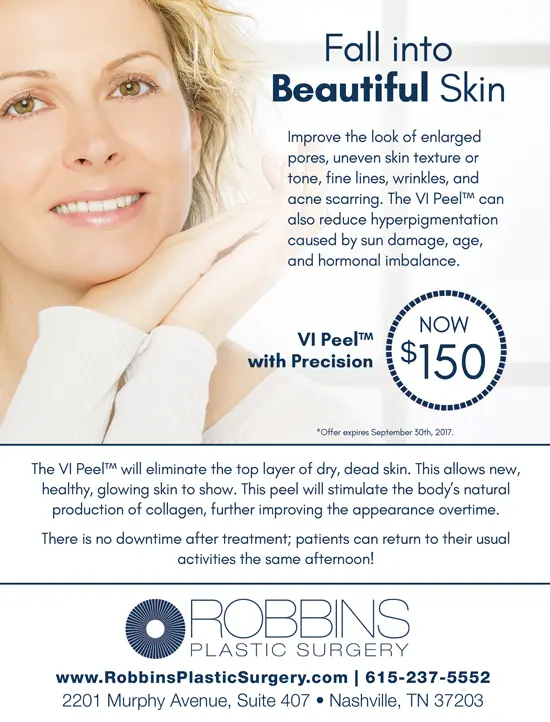 vi peel, plastic surgery special, robbins plastic surgery, nashville, tn